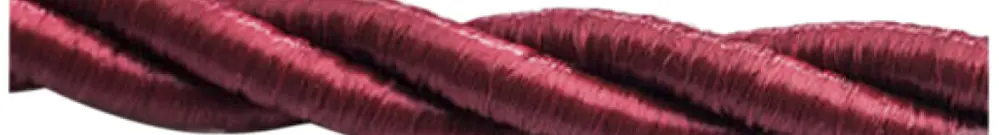 Câble textile Roesch, 2×0.75mm², PNE torsadé, brins séparables, rouge 