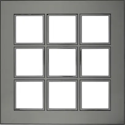 Intestazione INC Legrand Arteor 3×3 orizzontale e verticale 213×213mm Stainless 