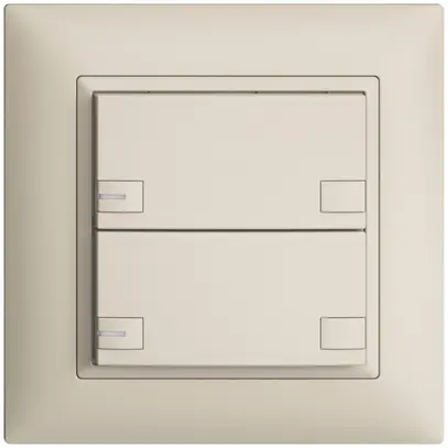 Pulsante INC KNX 2×EDIZIOdue colore crema RGB con LED 