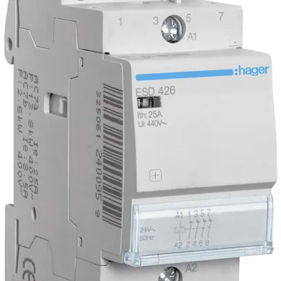 Contacteur AMD Hager 24VAC 4 ouvreur 25A 2UM 