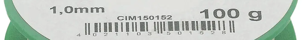 Fil de soudure CIMCO S-Sn 99.3 Cu 0.7 sans plomb Ø1.0mm 100g 
