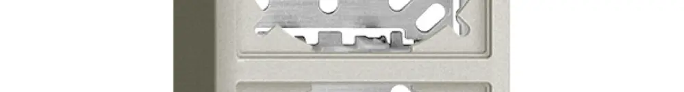Cappa con piastra di base 54/39mm p.combinazioneFX verticale/orizz.grigio chiaro 