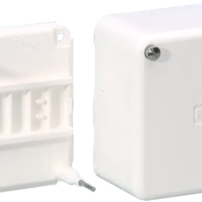 Boîte de dérivation AP Fixer 97×97×51 blanc sans bornes 