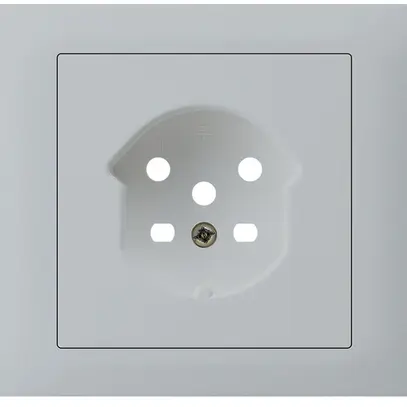 Kit frontal INC Hager kallysto pour prise G3 1×T15 cadre enfichable gris clair 