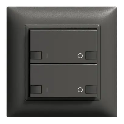 Poussoir ENC ZEP 2c/2t ON-OFF station centrale EDIZIOdue noir 