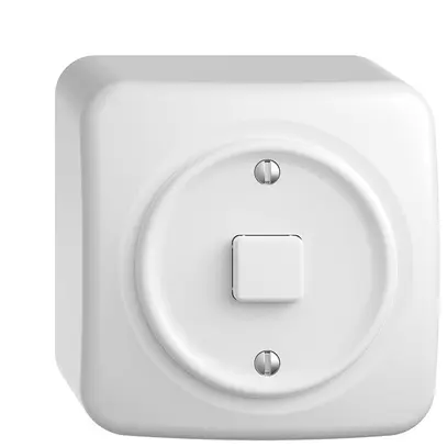 Tasto KNX AP STANDARDdue 1×con LED RGB, con sensore di temperatura, bianco 