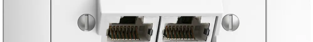 Presa INS 2×RJ45/s 4P sep. EDIZIOdue bianco ITplus 