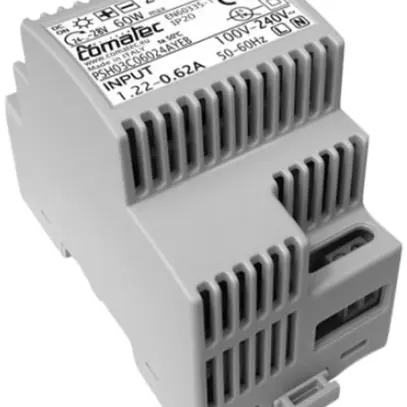 Alimentation AMD Comatec PSH03, IN: 100…240VAC, OUT: 12VDC/60W, stabilisé, 3UM 