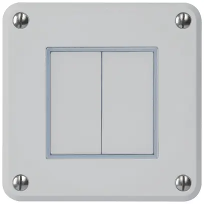 Interruttore INC robusto IP55 schema 3/contatto a pulsante grigio 