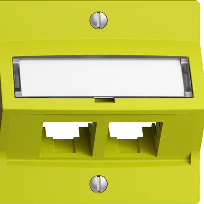 Kit di montaggio S-One EDIZIOdue F per 2×RJ45 obliquo, lemon 