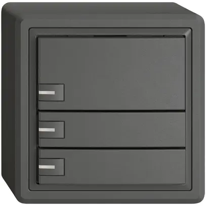 Poussoir KNX RGB AP EDIZIO.liv SNAPFIX® capteur temp.RGB-LED 3× comm.1T grf 