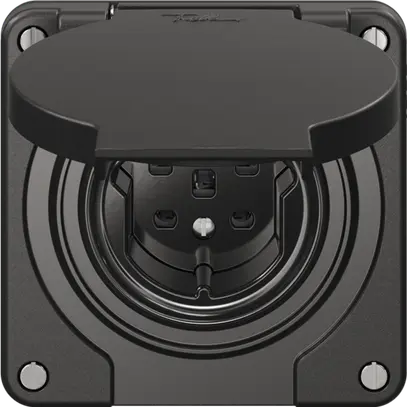 Presa NEVO N.CO, 1×T25, IP21, nero 