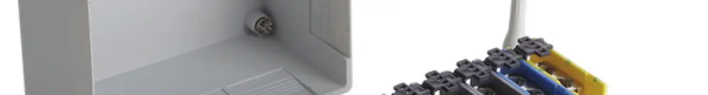 Boîte de dérivation AP Woertz vide 160×160×62mm gris clair 