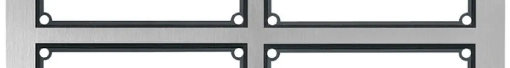 Scatola INC per citofono Hager elcom.modesta 2×2 2-fili c.cornice, acciaio preg. 