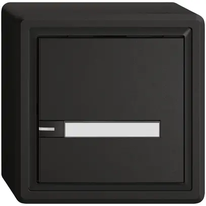 Poussoir universel AP EDIZIO.liv UNI SNAPFIX® 12…48V a.LED 1× comm.1T étiqu.no 