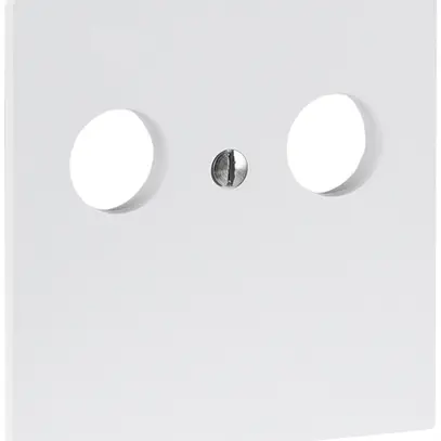 Plaque frontale R&M 2×coaxial 60×60mm blanc 
