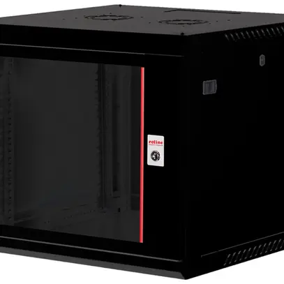Coffret mural 19" ROLINE Basic Plus 600×512×600mm 9UH 1×porte acier noir 