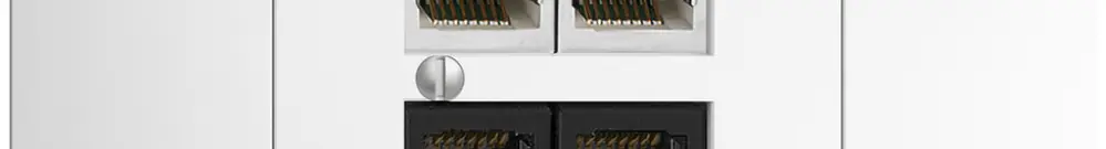 Scatola INS 4×RJ45 2×u/2×s EDIZIOdue bianco R&M swissline NT 2ab 