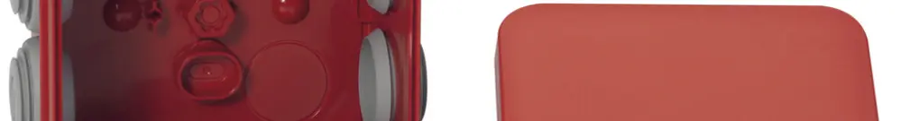 Scatola di derivazione AP Mureva 80×80mm vuota rosso IP55 