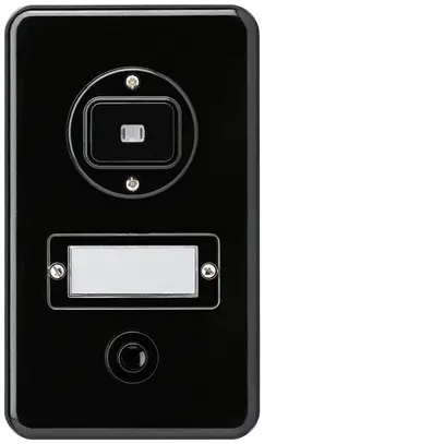 Combinaison ENC Hager basico I-I verticale poussoir lumineux+sonnerie noir 