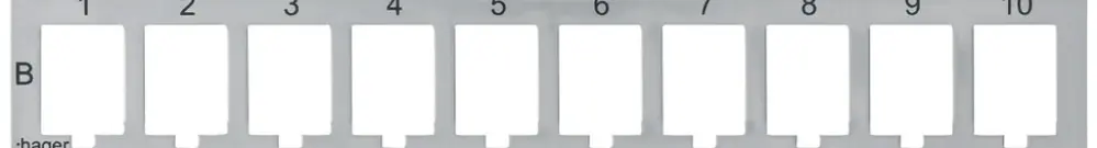 Module d'extension Hager HMS 10×RJ45 Keystone, gris 
