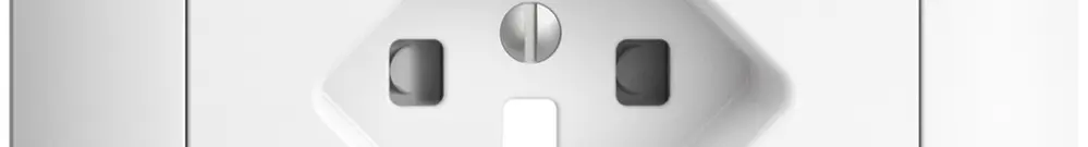 Frontset EDIZIOdue zu FI-Steckdose FMI, T23, shutter, weiss 