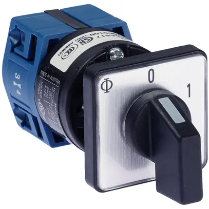 Interrupteur INC K&N CG4.A201.E, 10A/400V 2L 30×30mm "0-1" 