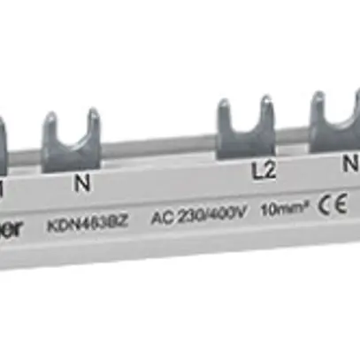 Gabel-Phasenschiene Hager 3P+N 10mm² für ARFxxxD 24 Module 