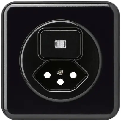 Kit frontale INC basico 86×86 nero con lente p.combinazione grd.I S3/tipo 13 