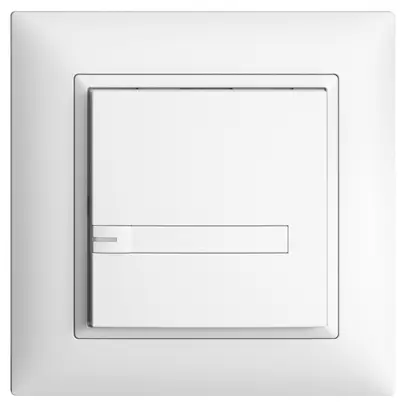 UP-KNX-Taster RGB EDUE FMI, 250mW, m.RGB-LED, m.Papier., 1×Taste, 1×Tastenb., ws 