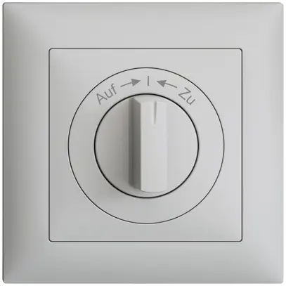 Kit front. EDIZIOdue Auf->I<-Zu 88×88mm gris clair, pour interr.rot 