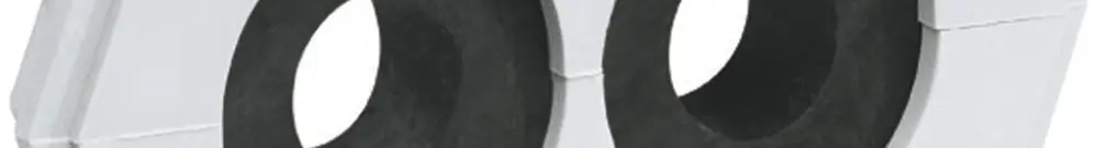Placca passacavi Hager per weber.hse 2×Ø38mm con anello riduttore 