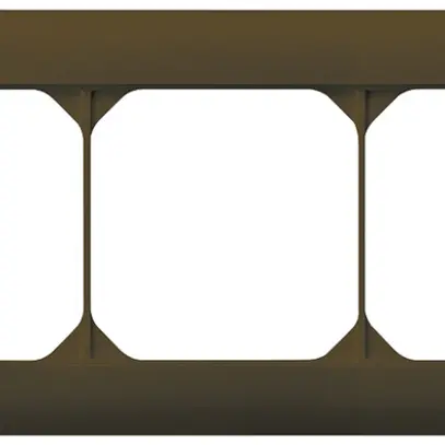 Telaio di copertura INC kallysto.line 1×3 marrone orizzontale 92×212mm 