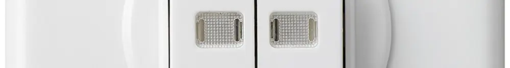 Kit front. INC basico bianco con 2 lenti bottone doppio86×86mm 