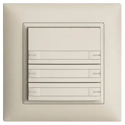 Pulsante KNX RGB INC EDUE FMI, 250mW, c.LED RGB, carta, 6×pulsante, 1×tasto, cr 