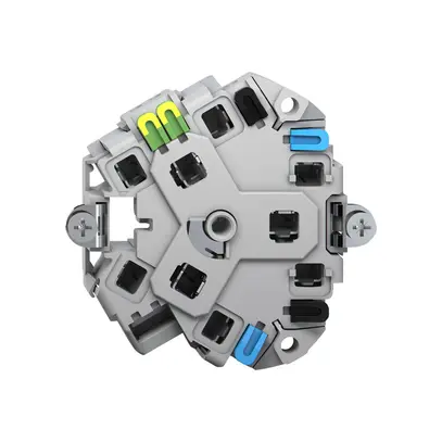 Steckdose Feller 3×T23 16A 250V 20mm grau IP20 