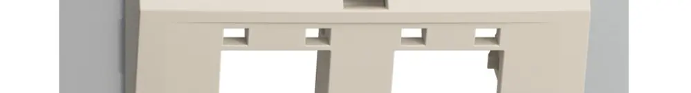 UP-Montageset EDIZIOdue, mit Schrägauslasshaube, für 2×RJ45, crema 