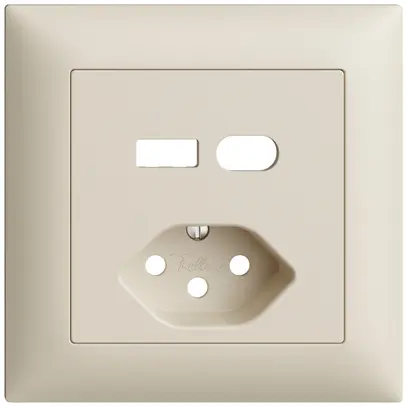 Kit de montage ENC Feller EDIZIOdue pour prise USB type A+C + type 13 crema 