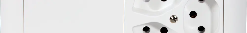 UP-Kombination Edue 1x2, Blind o. Schraube + 3xT13, ws 