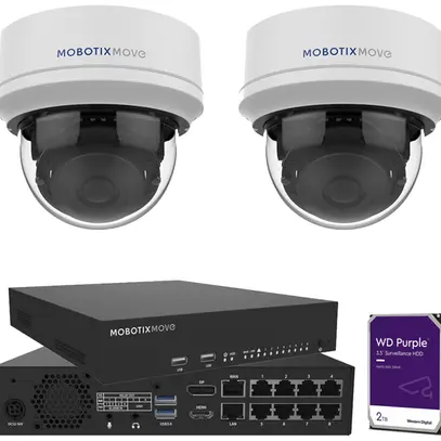 Sistema di videosorveglianza MOBOTIX Mx-NVR-Set3: 2×VD1A-8-IR-VA 1×NVR-8 1×HDD 