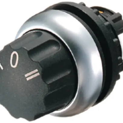 Manopola rotativa ETN RMQ I-O-II ad imp.ne, anello cromato 