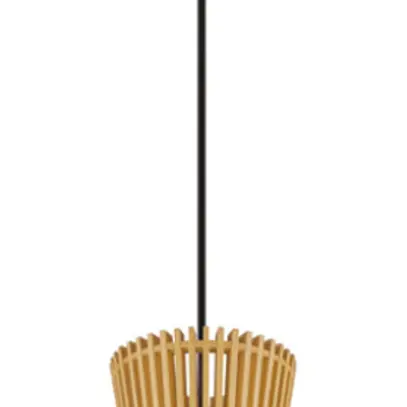 Luminaire suspendu SLV WUD conical E27 1×60W direct Ø250mm brun 