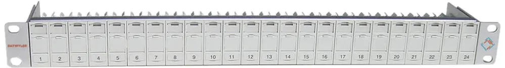 Panneau de distribution 19" Dätwyler MK 24, p.24×RJ45 modules Keystone MS-C6A -K 