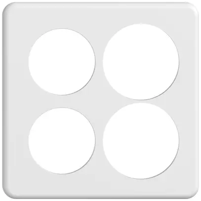 Piastra di copertura INC STANDARDdue SNAPFIX® 2×2 2×Ø50 2×Ø58 150×150mm bi 