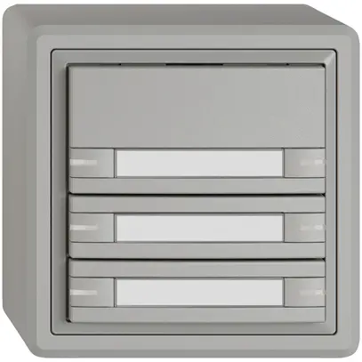 Poussoir KNX RGB AP EDIZIO.liv SNAPFIX® capteur temp.RGB-LED étiqu.6×com.1T grc 