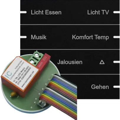 Modulo pulsante INS digitalSTROM IC T8L-LED, per sensore tattile Gira, ottuplo 