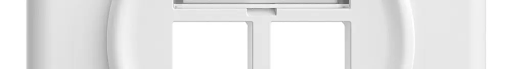 UP-Montageset S-One STANDARDdue QMI für 2×RJ45 gerade, weiss 