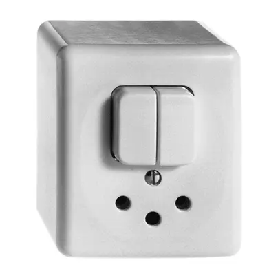 Kit frontale AP FH T12 bianco, cappa+bottone pulsante 