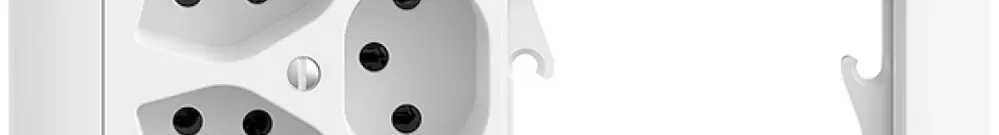 UP-Kombination EDIZIOdue 1×2 weiss 3×T13S + leer 