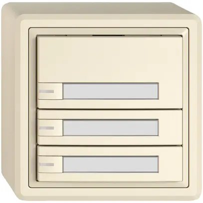 AP-Universaltaster EDIZIO.liv UNI SNAPFIX® 5…48V m.LED blau 3× 1-Tbed.Pap.cr 